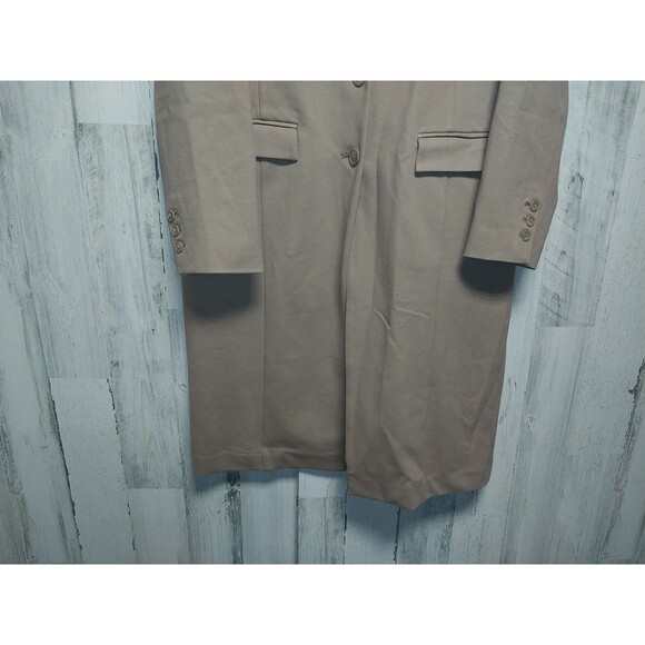 Lisa Rinna Collection Women's Two Button Pea Coat Solid Camel XL Size - Picture 2 of 8